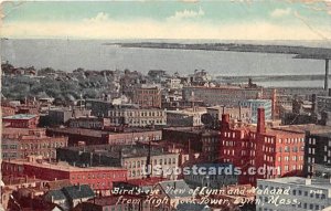 Birds Eye View from High Rock Tower - Lynn, Massachusetts MA Postcard