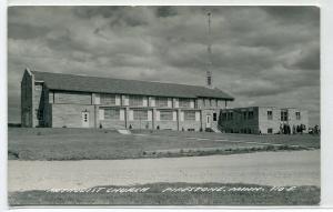 Methodist Church Pipestone Minnesota Real Photo RPPC 1950s postcard
