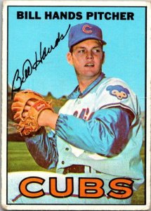 1967 Topps Baseball Card Bill Hands Chicago Cubs sk2191