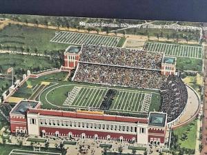 Postcard Memorial Stadium, University of Illinois,Champaign Urbana, IL.  W6