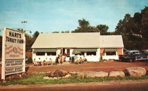 Vintage Postcard 1957 Hart's Turkey Farm Restaurant Meredith New Hampshire N.H.