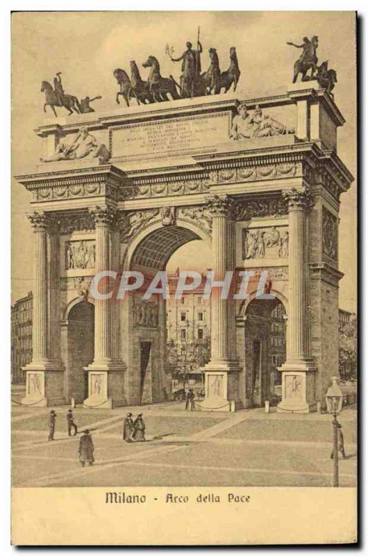 Old Postcard Milano Arco della Pace