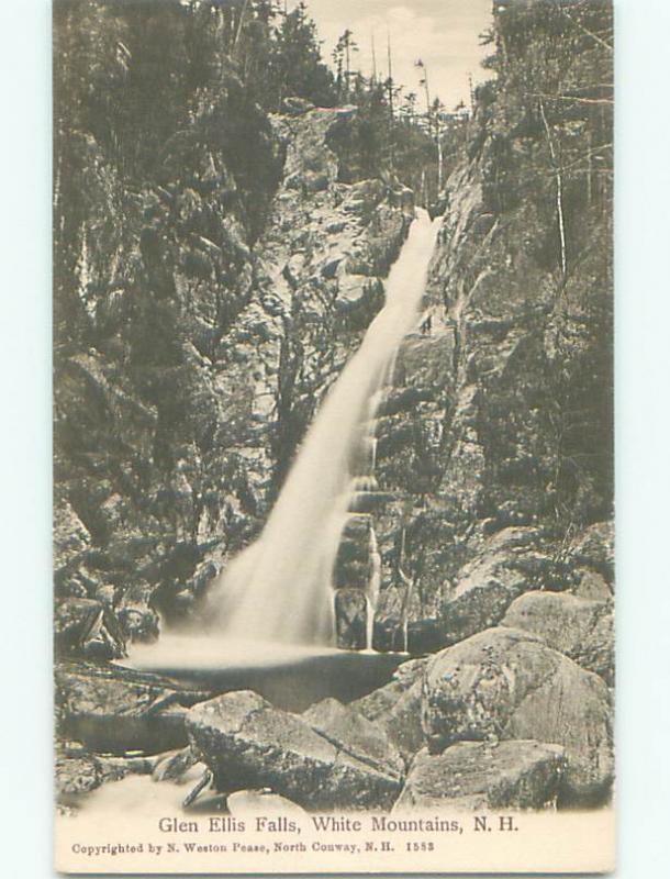 Unused Pre-1907 GLEN ELLIS FALLS WATERFALL White Mountains NH Q1661