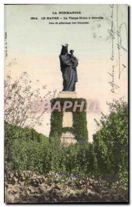 Old Postcard Le Havre Normandy The Black Madonna has Graville Place of Pilgri...