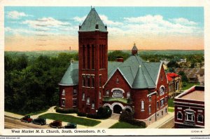 North Carolina Greensboro West Market Street Methodist Church 196 Curteich