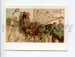 3036190 BILLIARDS TENNIS FENCING in FRANCE Modern PC