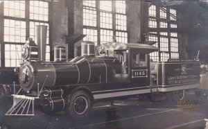 Trains Old Locomotive Central Of Georgia 1145 Postmark 1949 Macon Real Photo