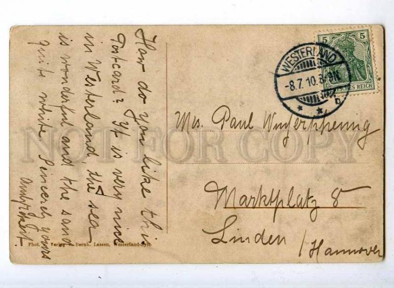 241266 GERMANY Westerland-Sylt DAMENBAD boy 1910 year RPPC