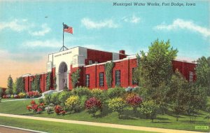 FORT DODGE, Iowa IA   MUNICIPAL WATER WORKS  Webster County  c1940's Postcard