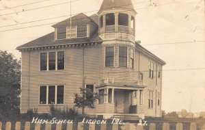 RPPC High School, Lisbon, Maine Androscoggin County 1913 Vintage Photo Postcard