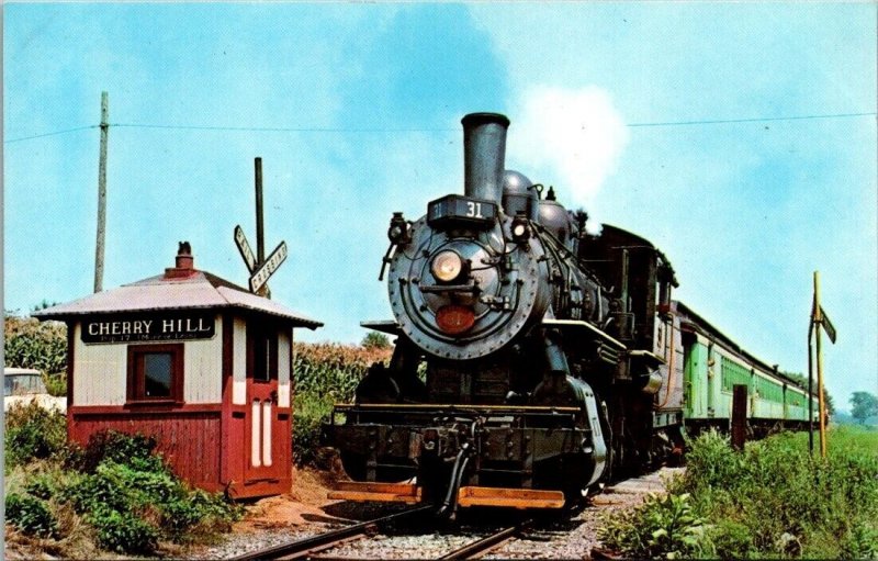 Vintage Railroad Train Locomotive Postcard - The Strasburg Rail Road