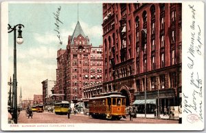 1908 Superior Avenue Cleveland Ohio OH Street View Building Posted Postcard