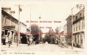 MD, Thurmont, Maryland, RPPC, East Main Street, Business Section, J.H. Cassell