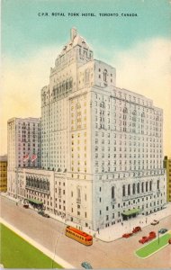 CPR Royal York Hotel Toronto Canada Air View Antique Postcard Valentine WOB Note 