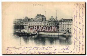 Old Postcard The Havre the Boat Exchange