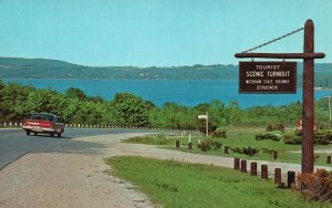 Vintage Postcard Scenic Turnout Crystal Lake Bet. Benzonia & Frankfort Michigan