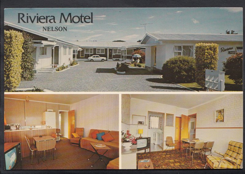 New Zealand Postcard - Riviera Motel, Golf Road, Tahunanui, Nelson  LC3969