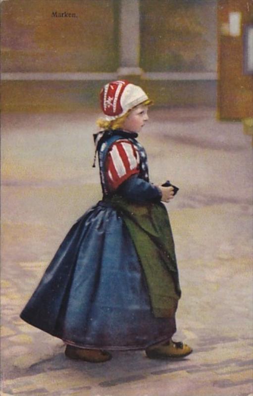 Netherlands Marken Young Girl In Traditional Dress