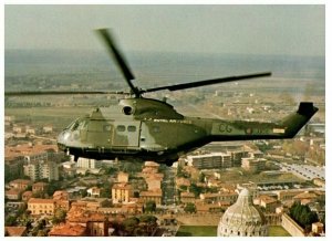 Royal Air Force Aerospatiale Westland SA330 Military Postcard Over Pisa Italy