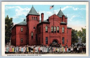 PRINCESS ANNE MARYLAND*MD*WASHINGTON HIGH SCHOOL*STUDENTS*1920's ERA POSTCARD