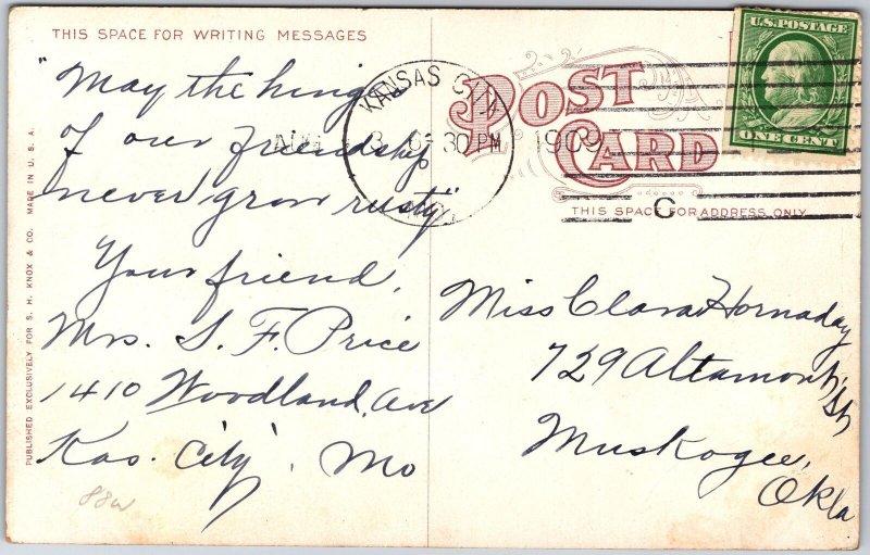 1909 Board of Trade Building Kansas City Missouri MO Street View Posted Postcard