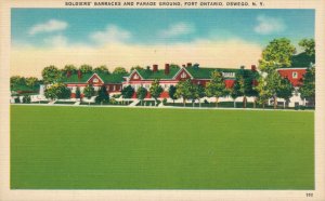 USA New York Oswego Soldiers Barracks and Parade Ground Fort Ontario 06.91