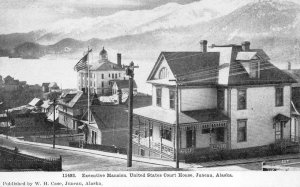 EXECUTIVE MANSION U.S. COURT HOUSE JUNEAU ALASKA POSTCARD (c. 1910)