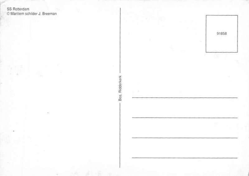 SS Rotterdam Holland-American Line Ship 