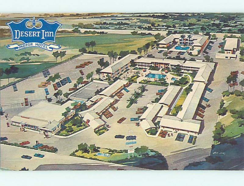 Unused Pre-1980 DESERT INN MOTOR MOTEL Lancaster California CA n7342