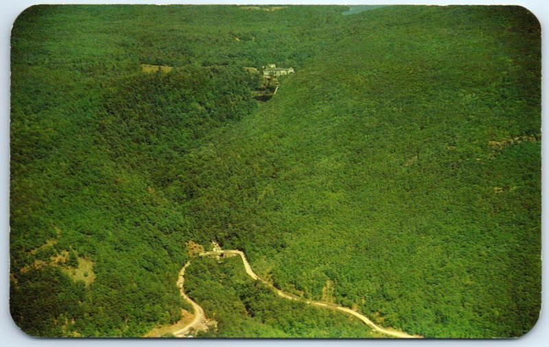 M-60544 Airview of Horseshoe Curve Rip Van Winkle Trail Haines Falls New York