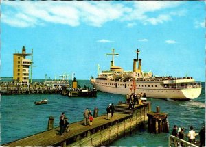 Cuxhaven, Germany  CRUISE SHIP & DOCKS North Sea Spa  4X6 Vintage Postcard