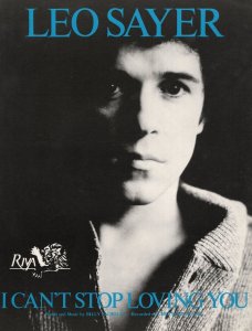Leo Sayer I Can't Stop Loving You 1970s EX Sheet Music