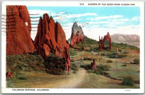 1928 Garden Of The Gods Hidden Inn Colorado Springs Colorado Posted Postcard