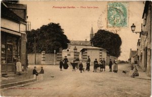 CPA FRESNAY-sur-SARTHE-Place St-JEAN (299503)