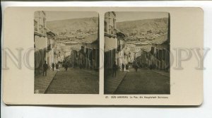 466068 1910-years South America Bolivia La Paz street view Vintage STEREO PHOTO