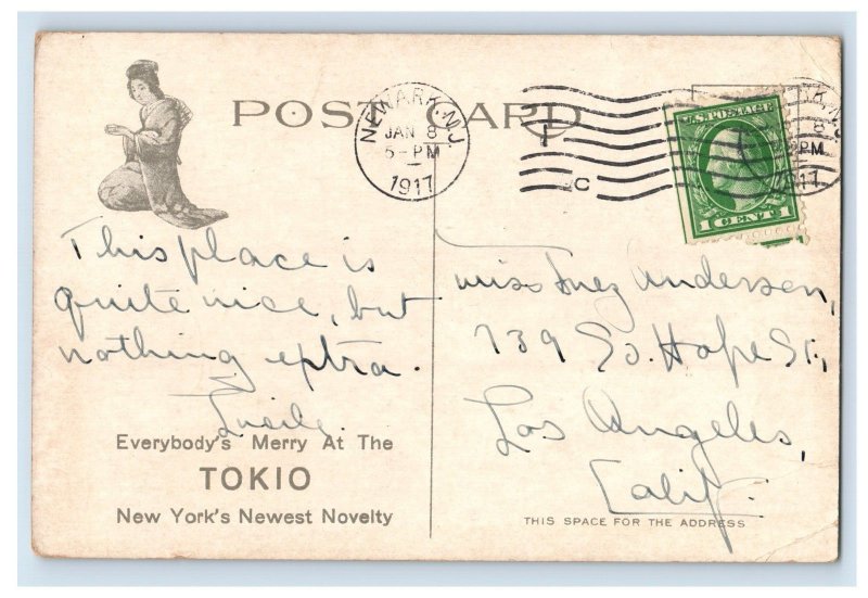 C. 1910 Tokio Restaurant Inside View New York. Postcard P213E