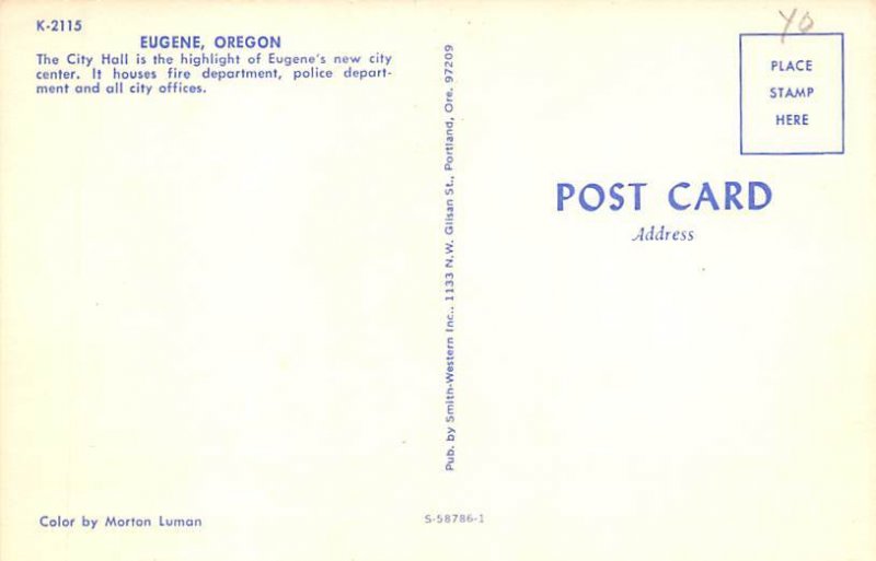 City Hall Eugene, Oregon OR