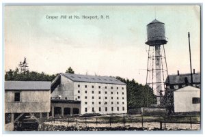 1915 View Of Draper Mill At No. Newport New Hampshire NH Antique Posted Postcard