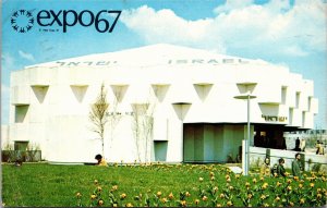 VINTAGE POSTCARD THE PAVILLION OF ISRAEL AT THE MONTREAL CANADA EXPO 1967