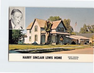 Postcard Harry Sinclair Lewis Home Sauk Centre Minnesota USA