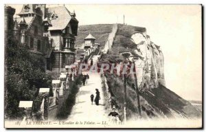 Old Postcard Le Treport The Steps Cliff