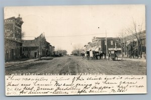 HARPER KS MAIN STREET ANTIQUE REAL PHOTO POSTCARD RPPC