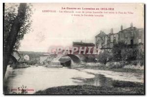Old Postcard Army War in Lorraine in Luneville 1914-1915 Bridge Viller