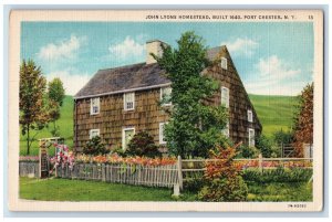 c1940's John Lyons Homestead Built 1640 Port Chester New York NY Postcard 