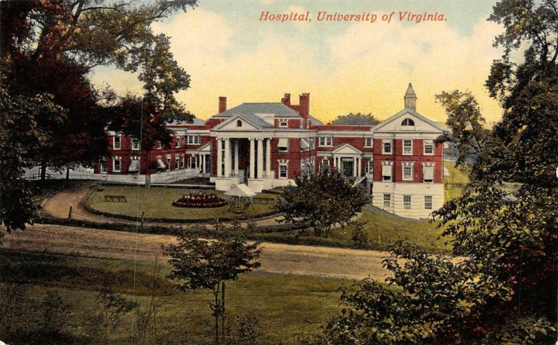 Charlottesville, VA     UNIVERSITY OF VIRGINIA HOSPITAL   ca1910's Postcard