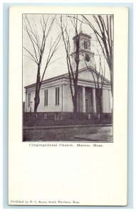 1905 Congregational Church, Marion Massachusetts MA Antique Postcard 