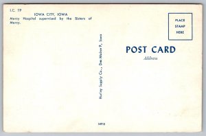 Mercy Hospital Iowa City IA Postcard UNP VTG Unused Vintage Chrome 