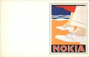 Beautiful Art Deco Advertising NOKIA Shoes VERY SCARCE Finnish? Postcard