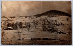 K46/ Warnock Ohio RPPC Postcard c1910 Birdseye Winter Homes Belmont 397