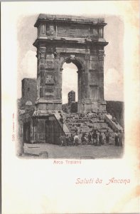 Italy Arco Traiano Saluti da Ancona Vintage Postcard 03.19